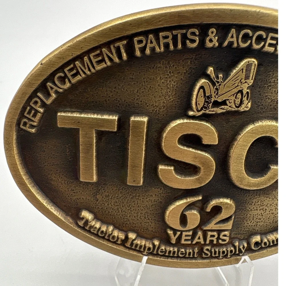TISCO 62 Years Belt Buckle 1999‎ Vintage Tractor Series X Limited Edition #3022